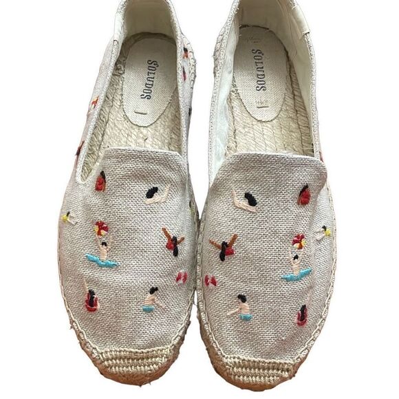 Soludos Embroidered Swimmer Espadrilles in a size 8 - Picture 6 of 10